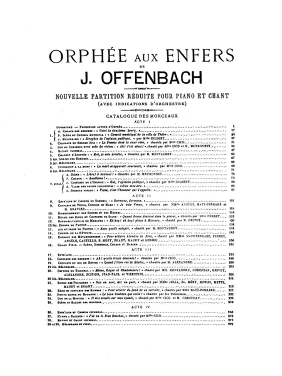 Orphée Aux Enfers Voice scores gallery preview page 2