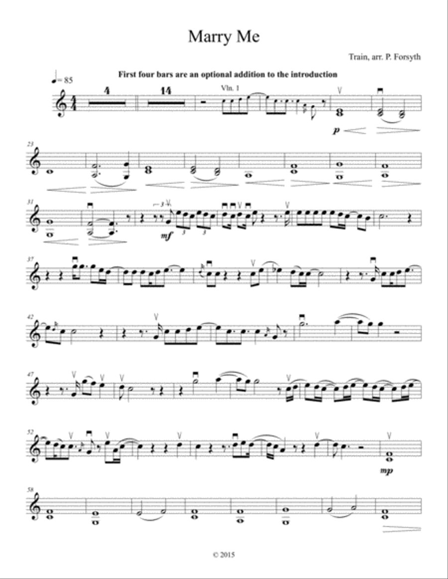Marry Me Marry Me String Quartet scores gallery preview page 3