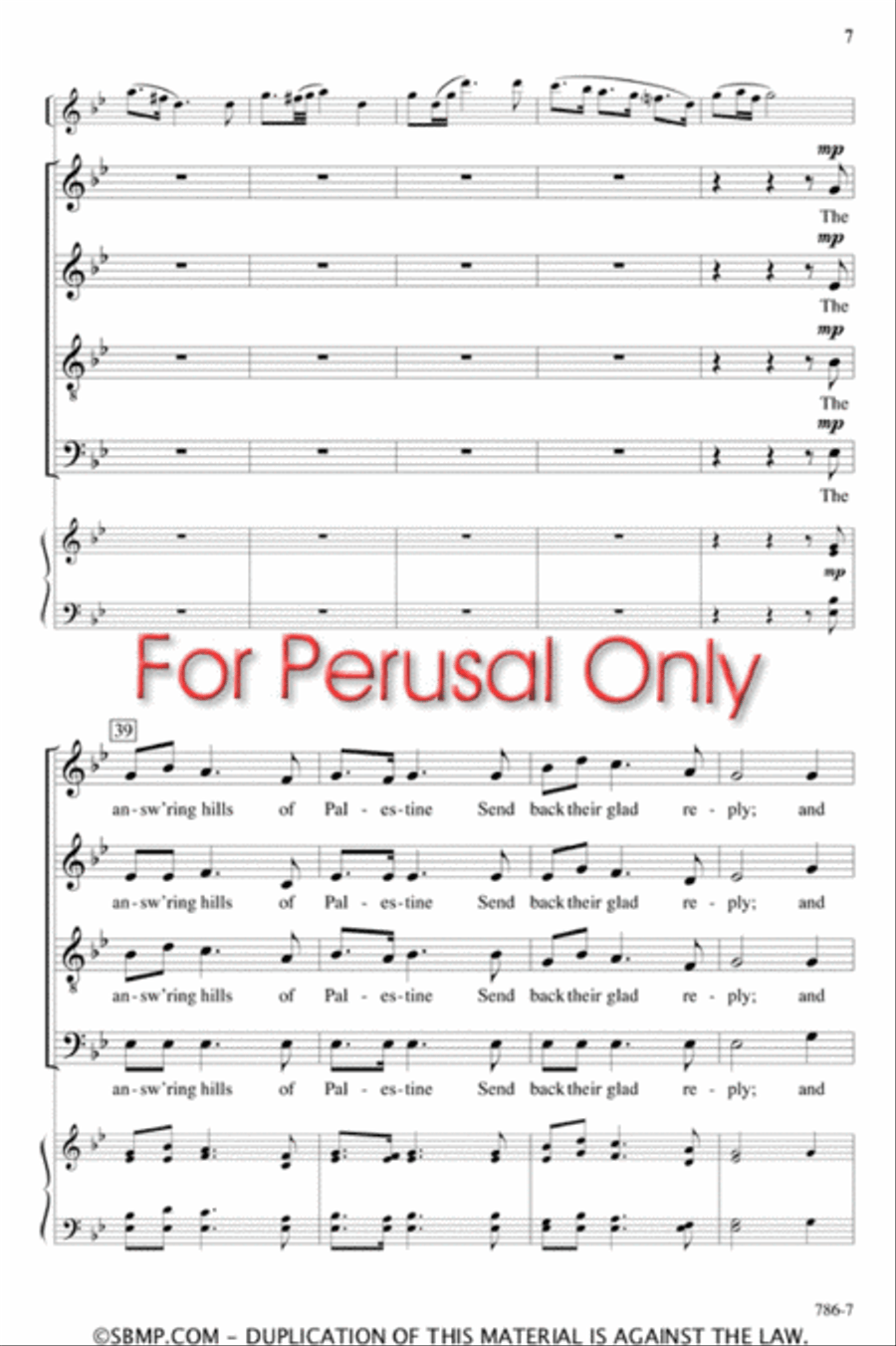 Calm on the Listening Ear of Night - SATB divisi Octavo Divisi scores gallery preview page 6