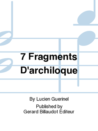7 Fragments D'Archiloque