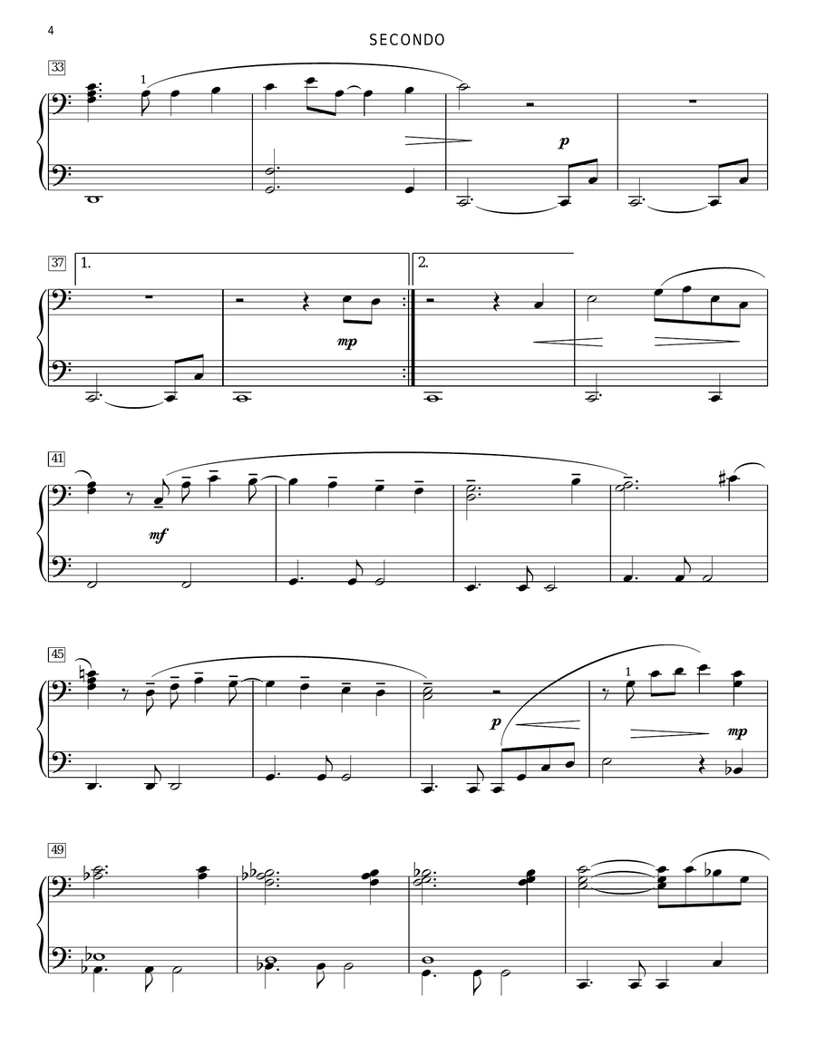Just The Way You Are Piano Duet scores gallery preview page 5