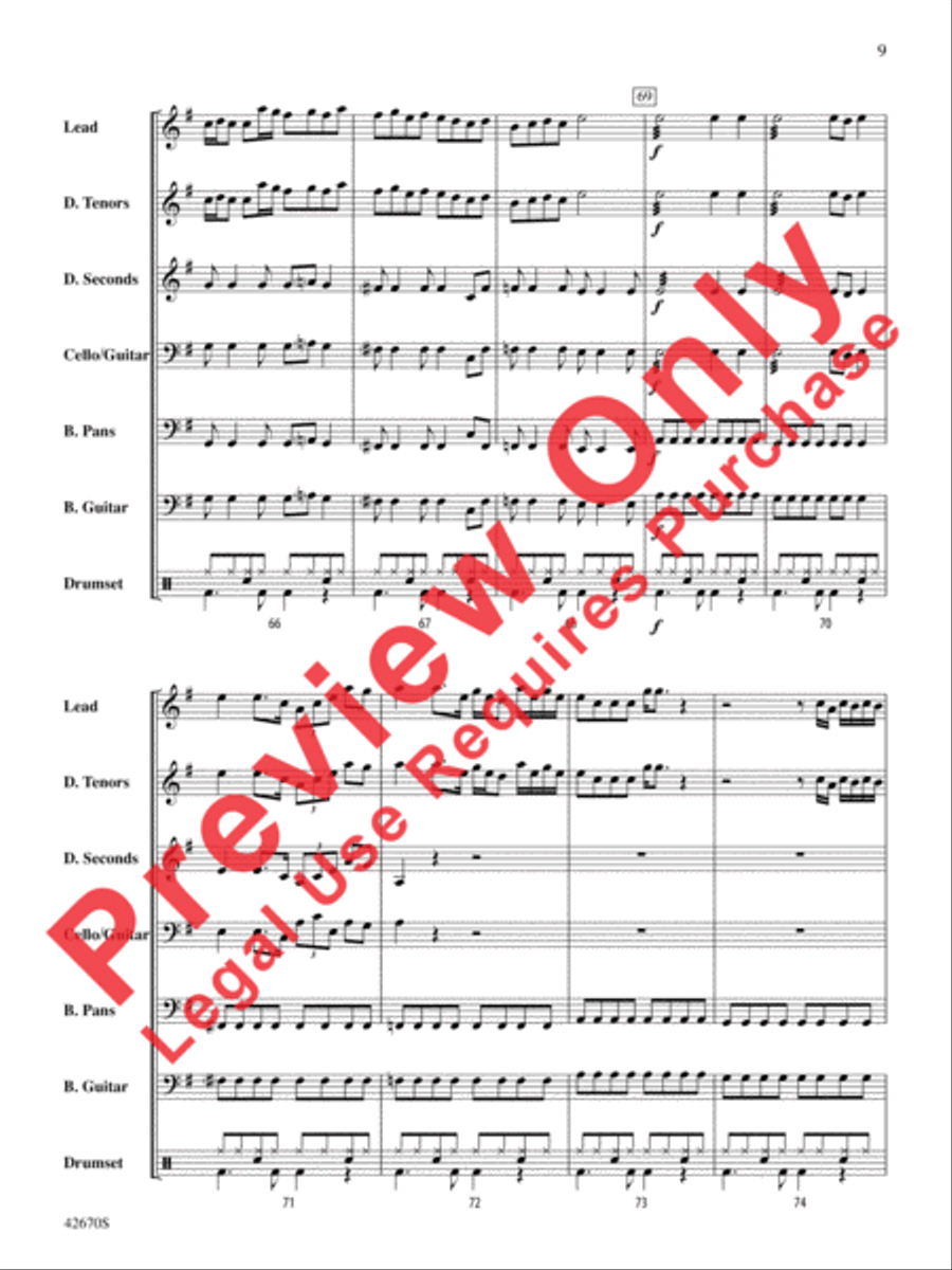 25 or 6 to 4 Steel Drum Band scores gallery preview page 10