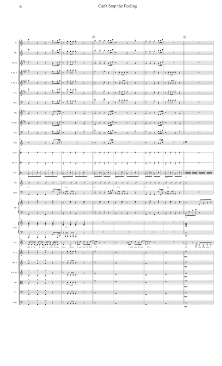 Can't Stop The Feeling from TROLLS Choir scores gallery preview page 6