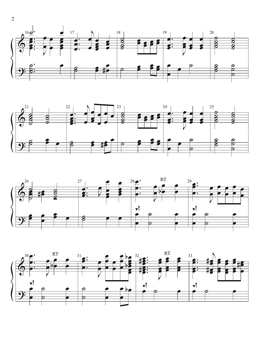 ST Anthony Chorale- handbell -Level 2 (medium difficulty) for 2 or 3 octave handbells 3-Octaves scores gallery preview page 2