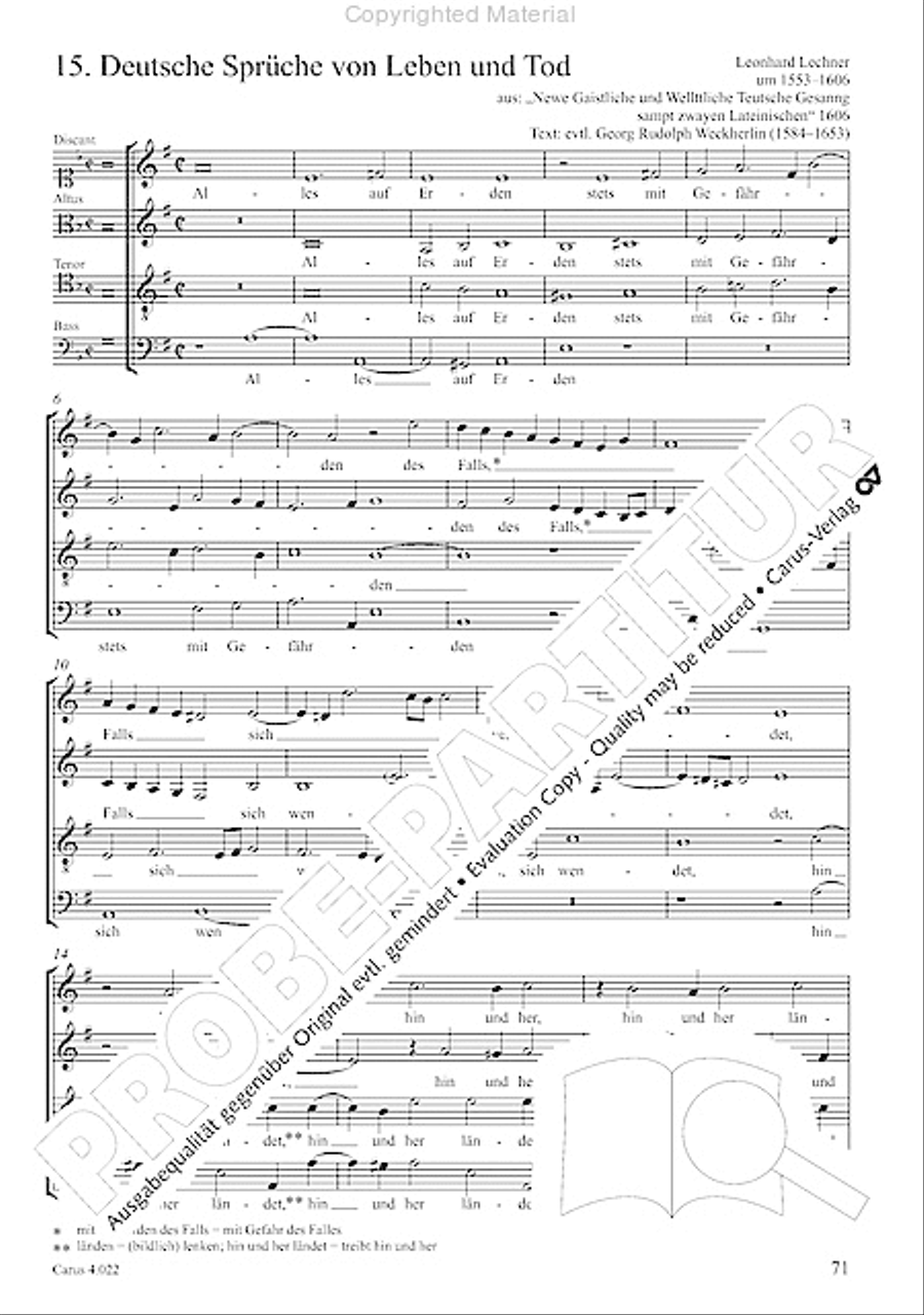 Deutsche Spruche von Leben und Tod 4-Part scores gallery preview page 4