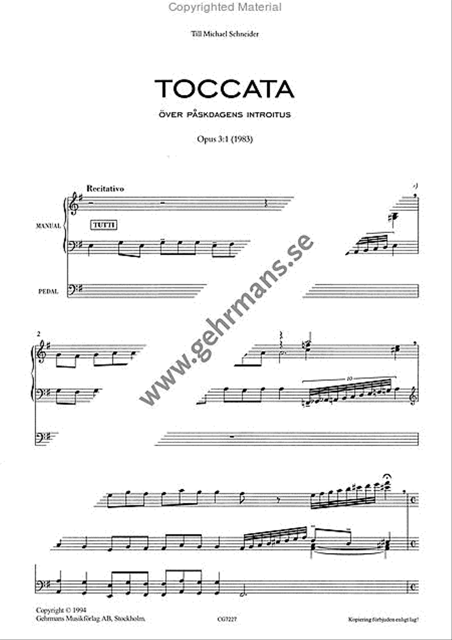 Toccata Organ Solo scores gallery preview page 2