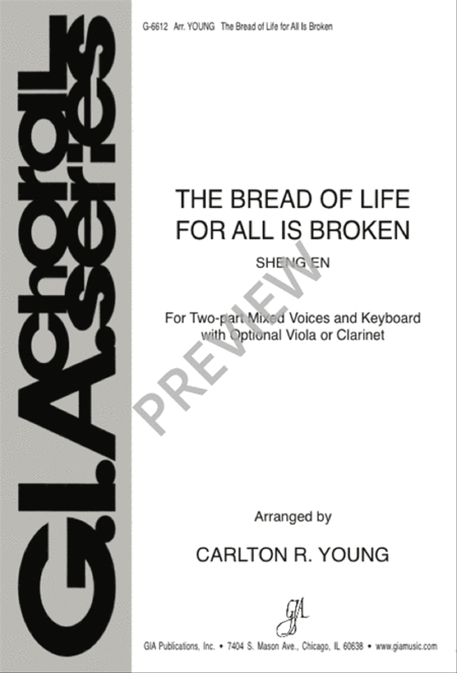 The Bread of Life for All Is Broken 2-Part scores gallery preview page 1