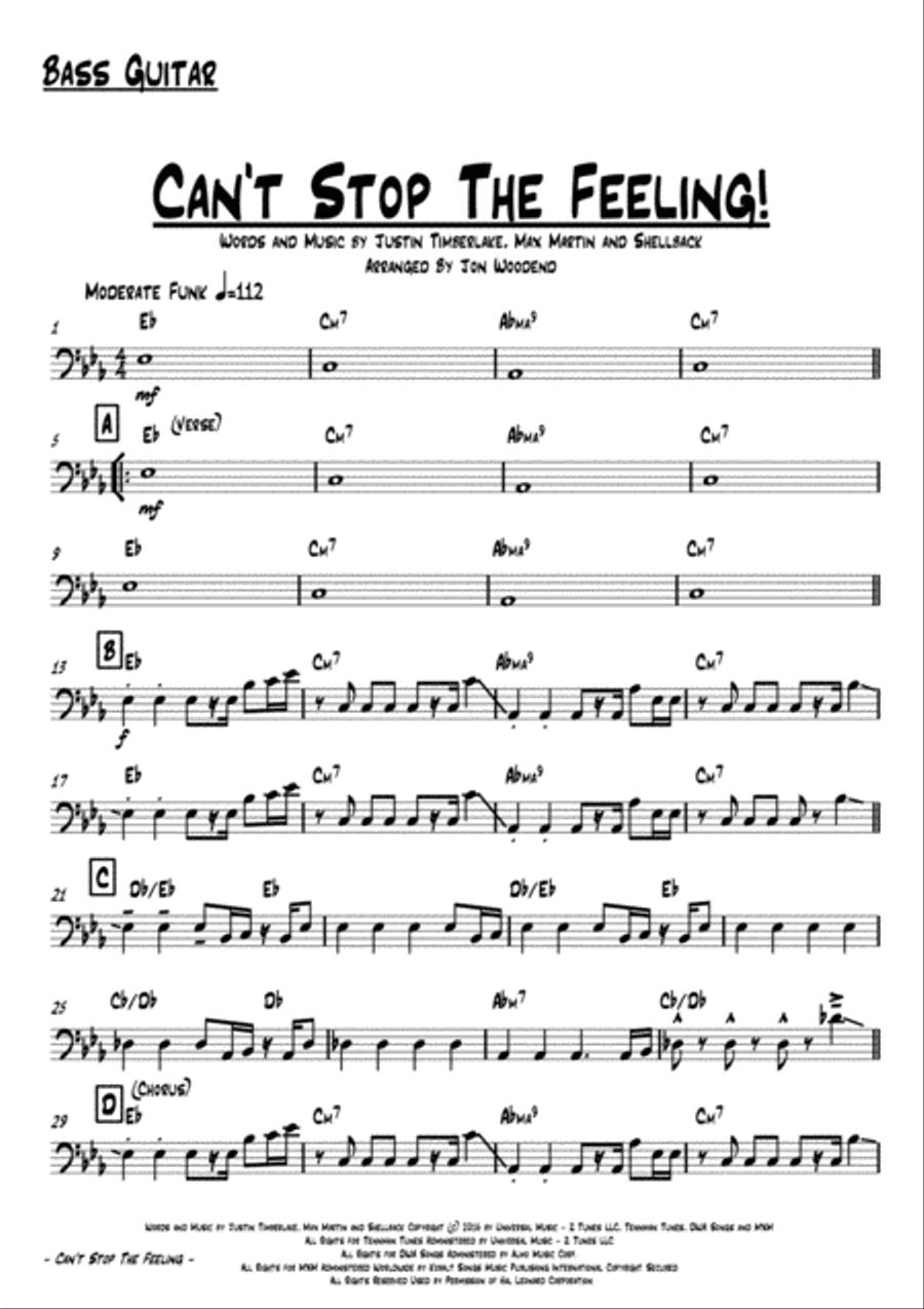 Can't Stop The Feeling from TROLLS Jazz Ensemble scores gallery preview page 2