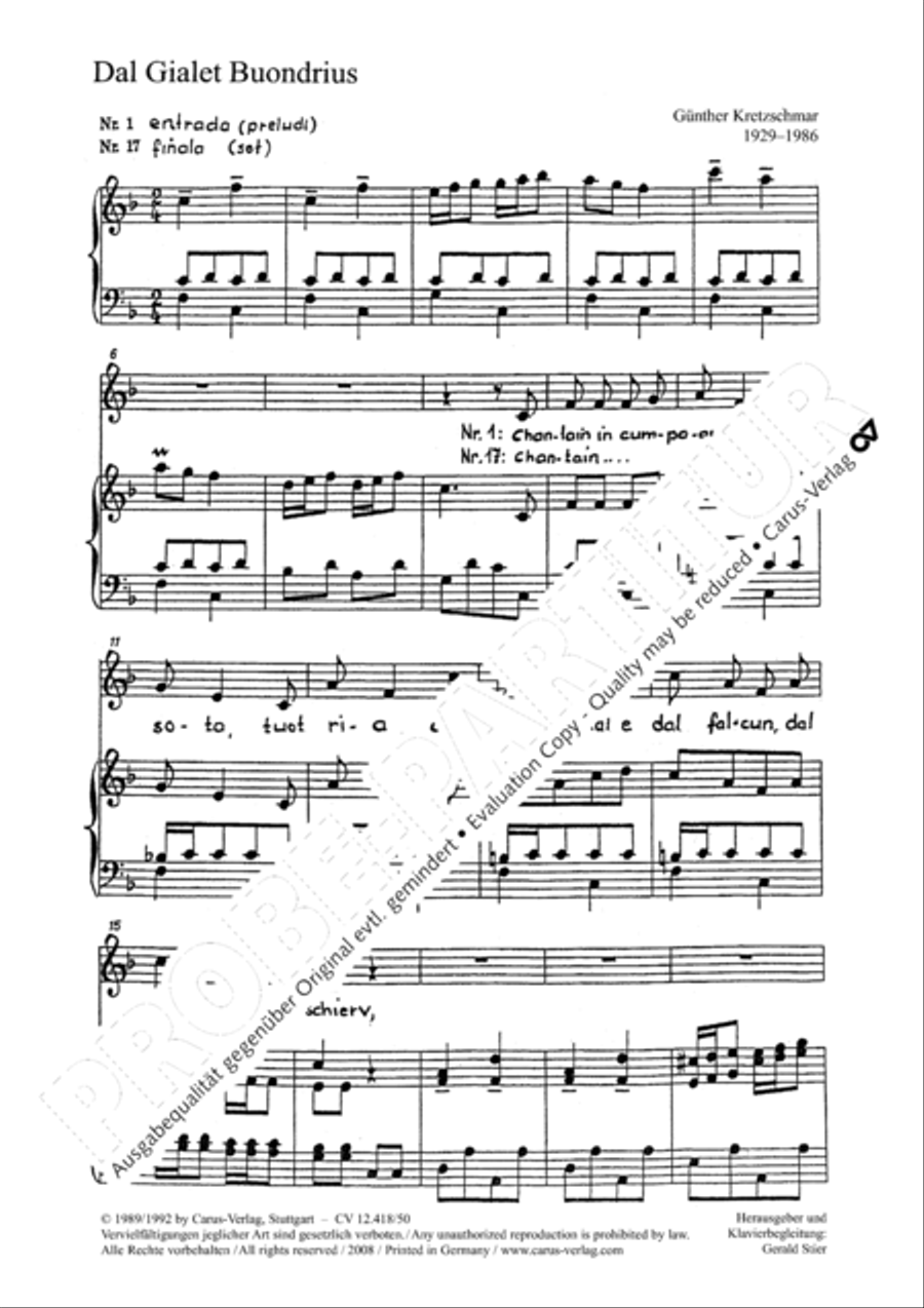 Dal gialet buondrius Voice Solo scores gallery preview page 4