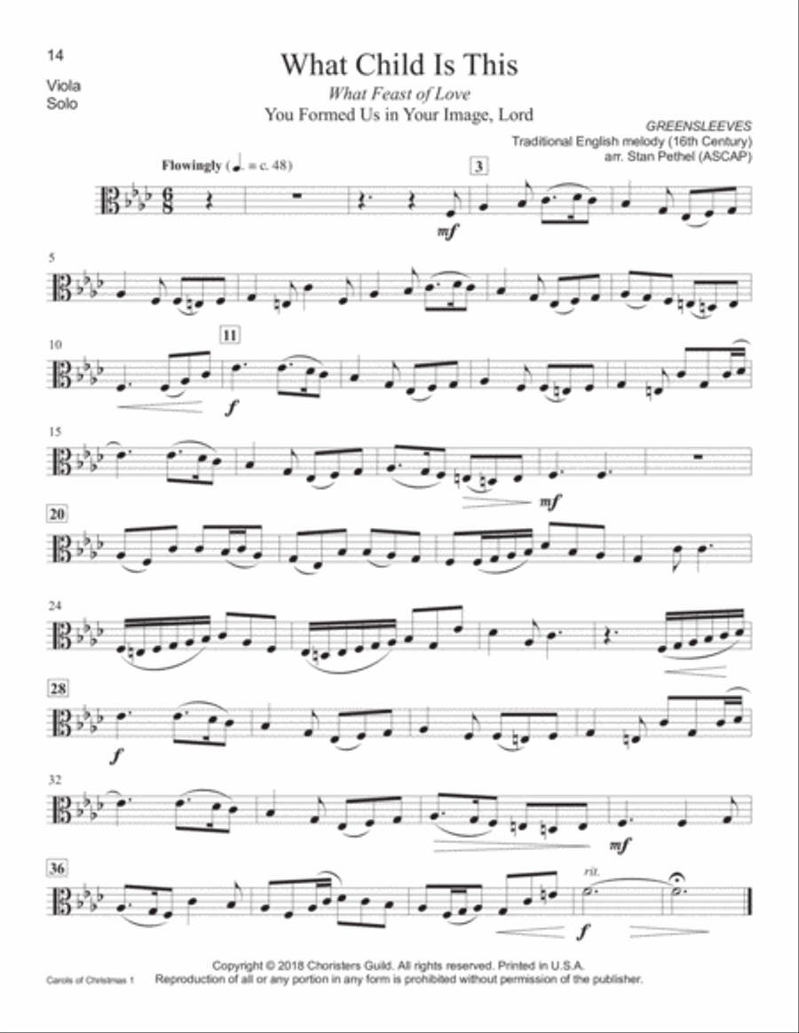 Carols of Christmas, Set 1 - Viola Piano Accompaniment scores gallery preview page 9