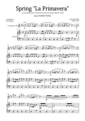"Spring" (La Primavera) by Vivaldi - Easy version for TRUMPET & PIANO