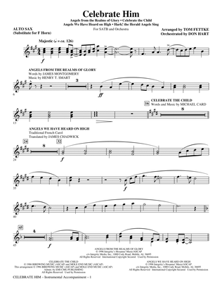 Celebrate Him (Medley) - Alto Sax 1, 2, 3 (sub. Horn)