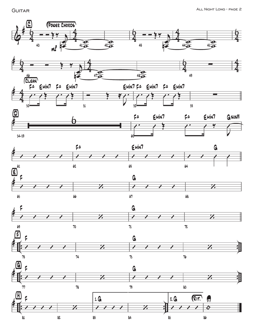 All Night Long (all Night) Small Ensemble scores gallery preview page 4