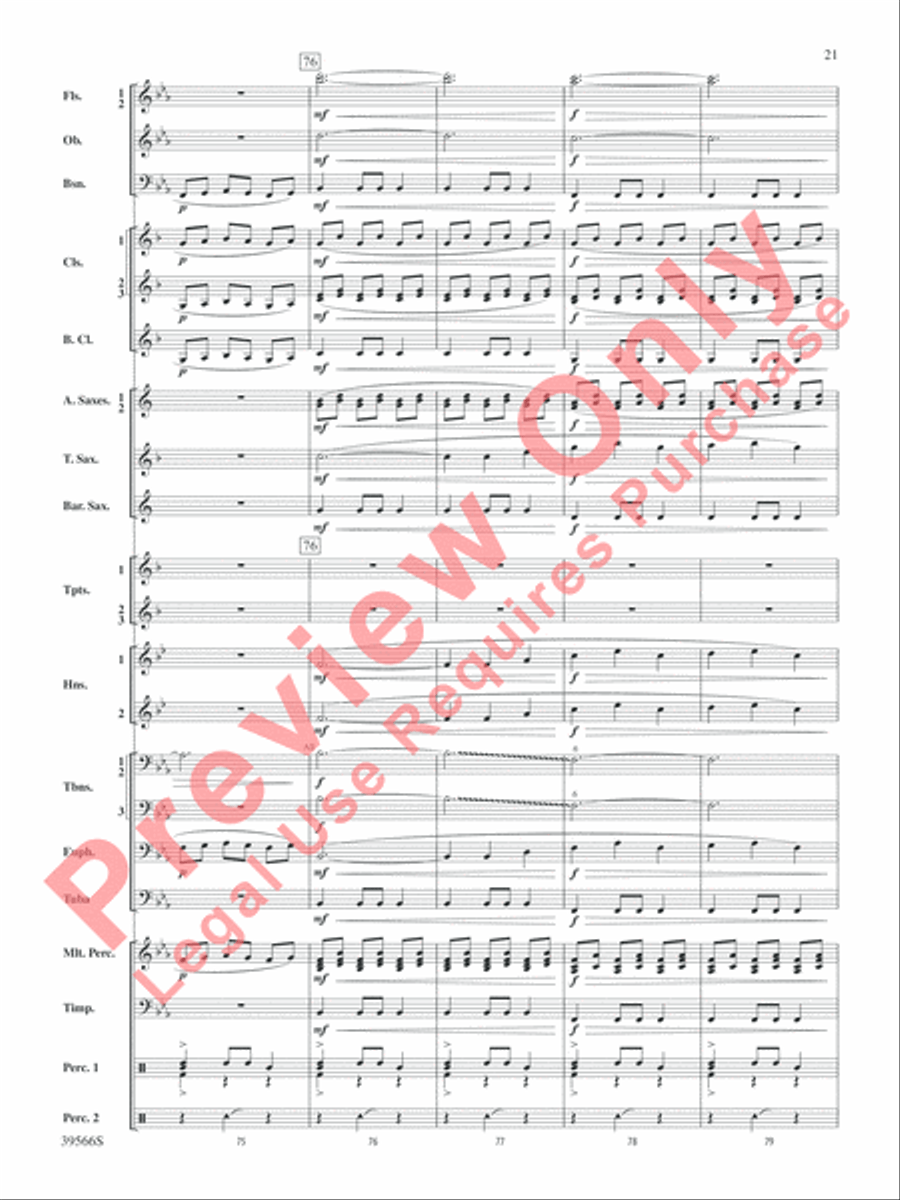 At the Movies with Danny Elfman Concert Band scores gallery preview page 22