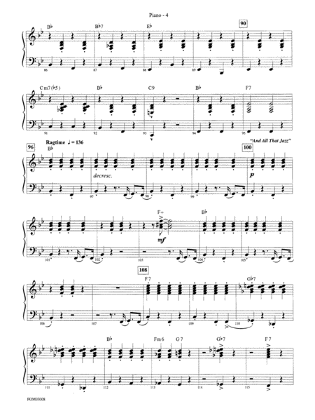 Chicago (from the musical Chicago): Piano Accompaniment