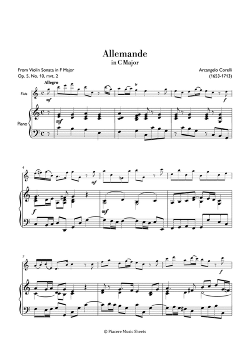 Corelli - Allemande (from Violin Sonata) in C Major - Intermediate image number null