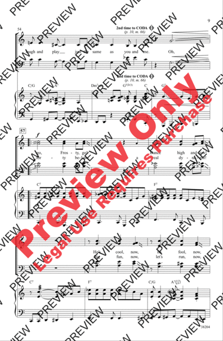 Frosty the Snowman Frosty the Snowman 4-Part scores gallery preview page 9