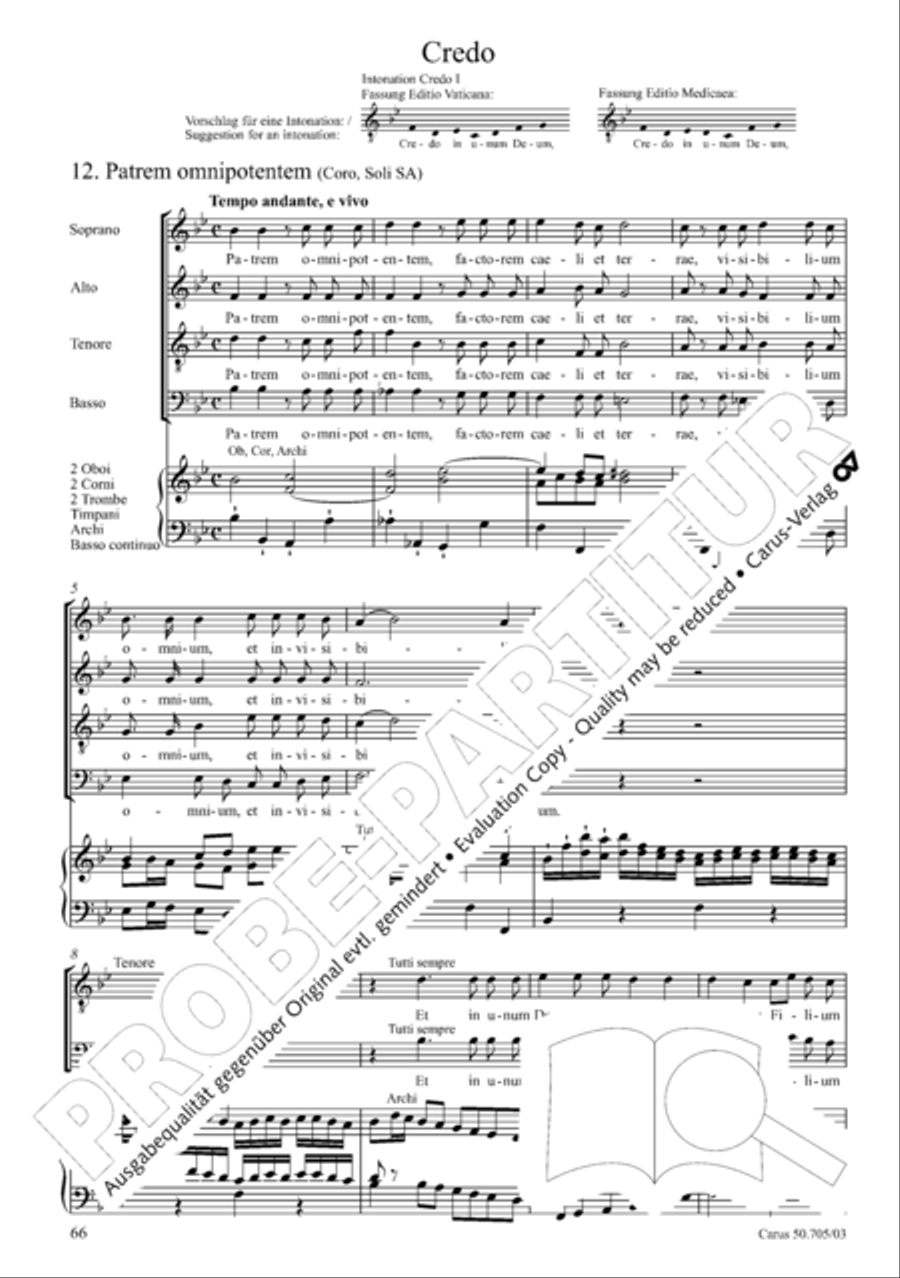 Missa in g. Hasse-Werkausgabe IV/3 4-Part scores gallery preview page 75