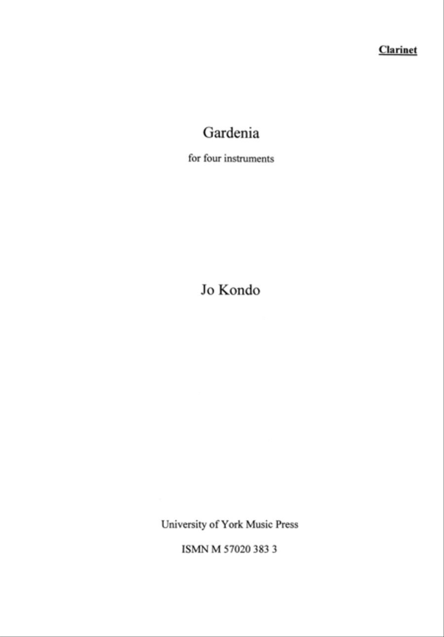 Gardenia Clarinet scores gallery preview page 1