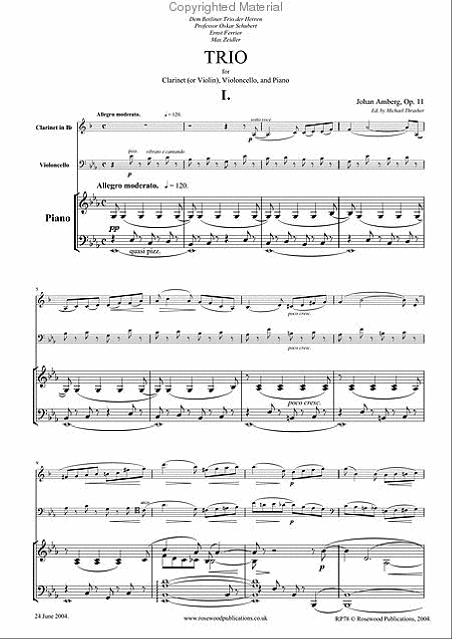 Trio, Op. 11 Trio, Op. 11 Clarinet scores gallery preview page 2