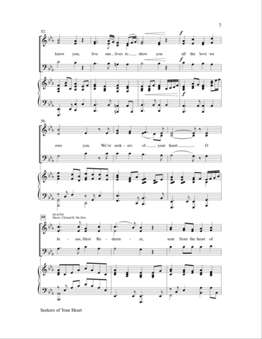 Seekers of Your Heart Seekers of Your Heart Choir scores gallery preview page 7