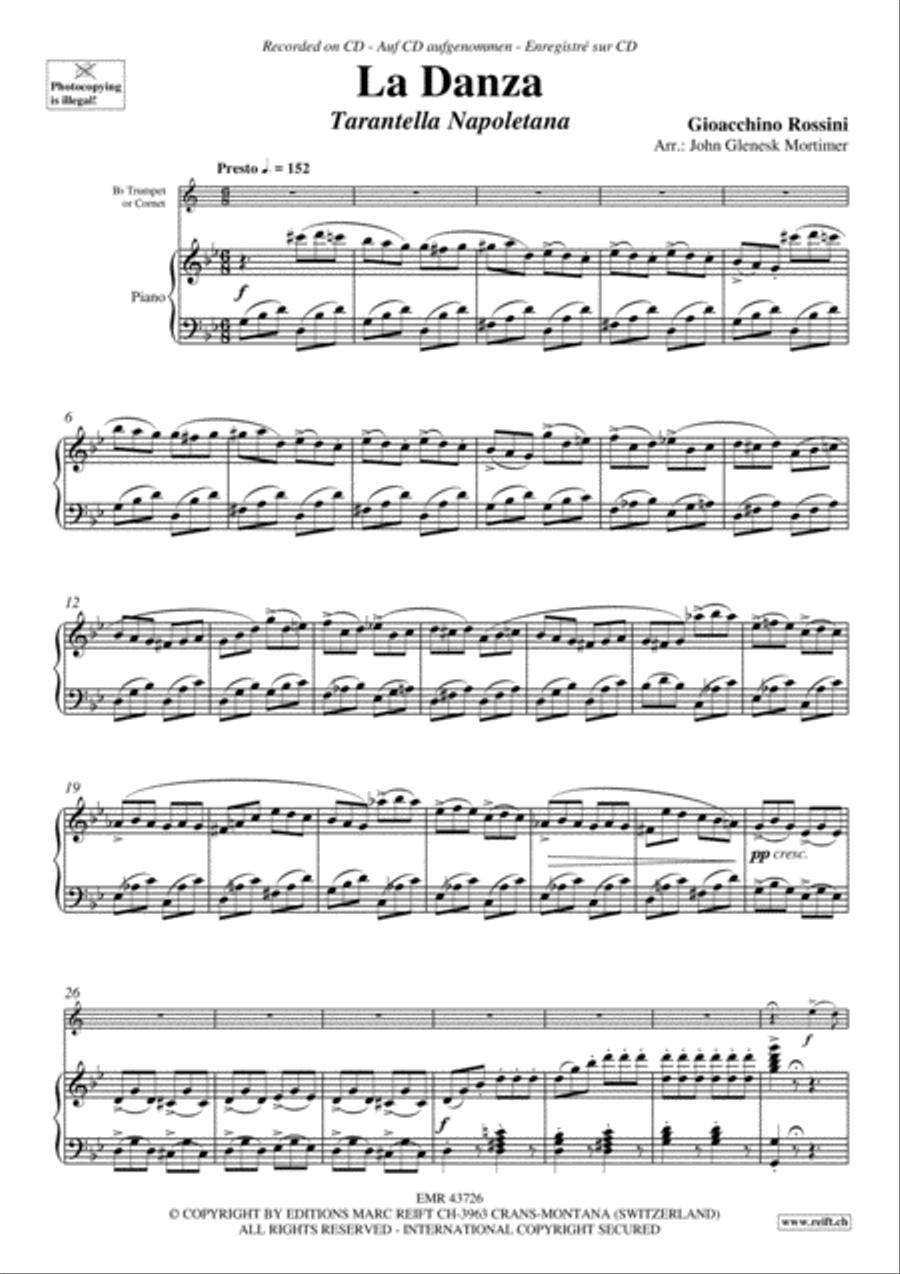 La Danza Cornet scores gallery preview page 3