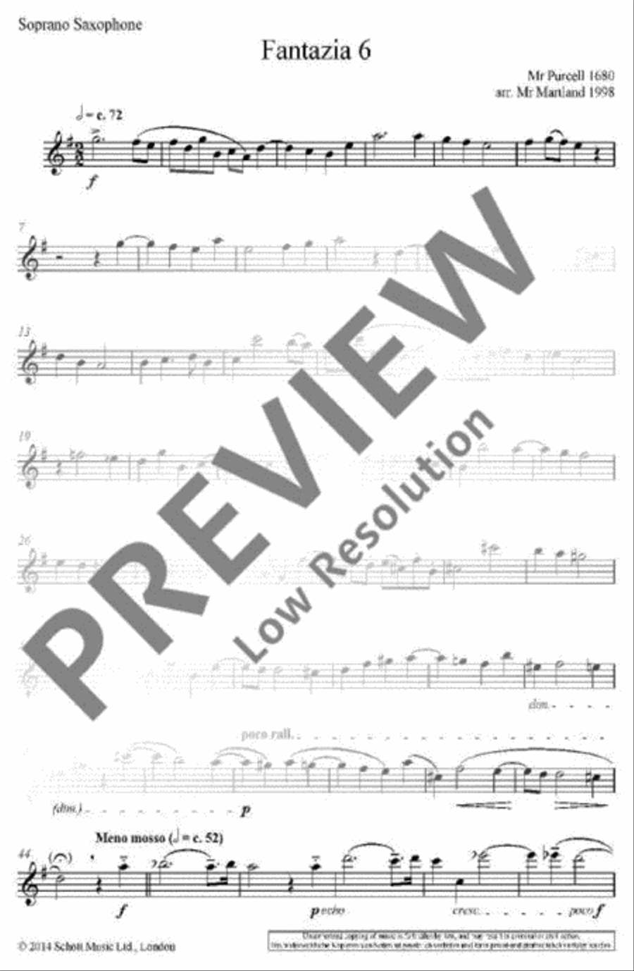 Fantazia 6 Fantazia 6 Saxophone Quartet scores gallery preview page 8