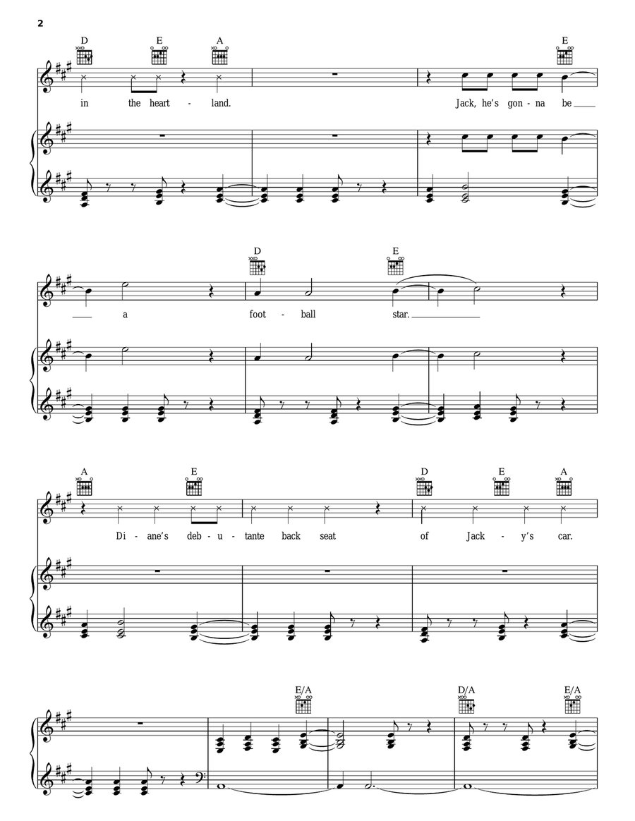 Jack And Diane Jack And Diane Acoustic Guitar scores gallery preview page 2