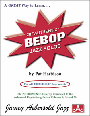 Book cover for 20 Authentic Bebop Solos