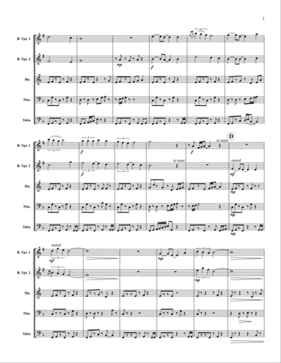Roosevelt's Rough Riders Brass Quintet scores gallery preview page 3