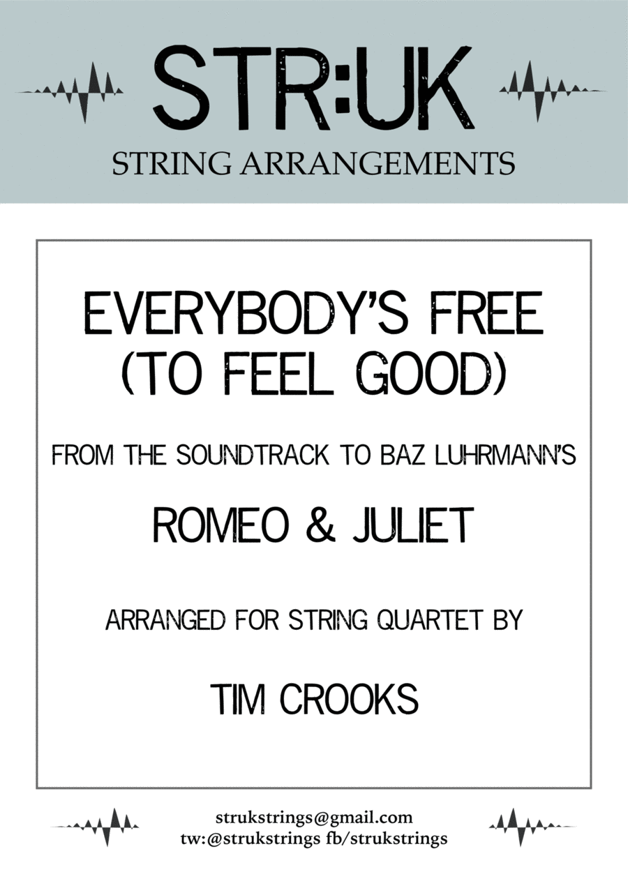 Everybody's Free (to Feel Good) String Quartet scores gallery preview page 1