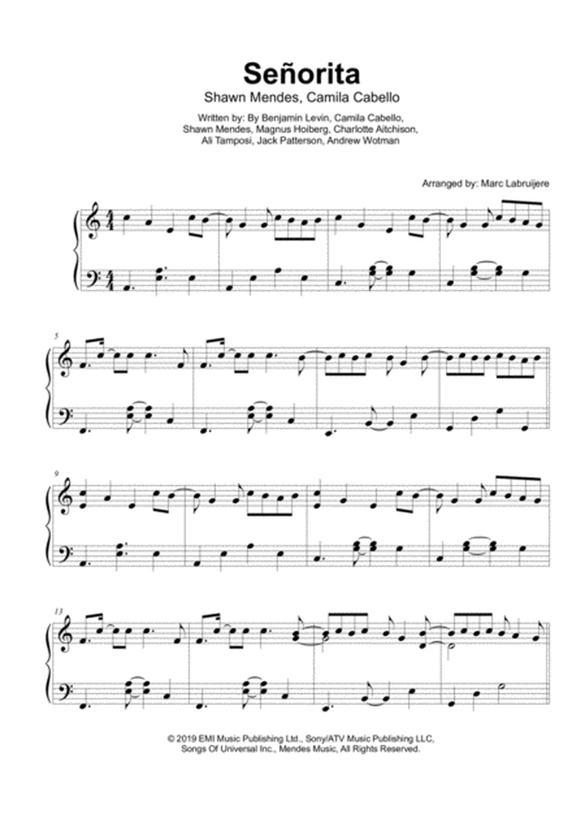 Senorita (Mendes, Cabello)- Intermediate Piano