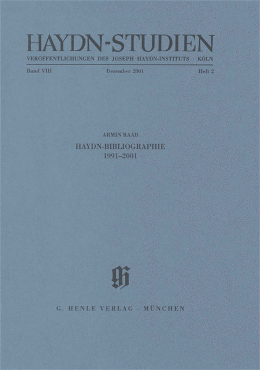 Haydn-Bibliographie 1991-2001 School and Community scores gallery preview page 1