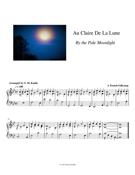 Au Claire De La Lune (By the Pale Moonlight) image number null