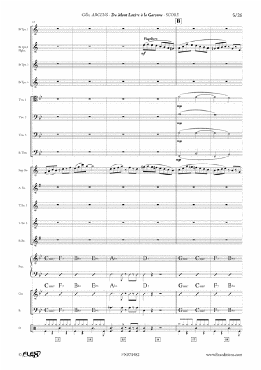 Du Mont Lozere a la Garonne Big Band scores gallery preview page 5