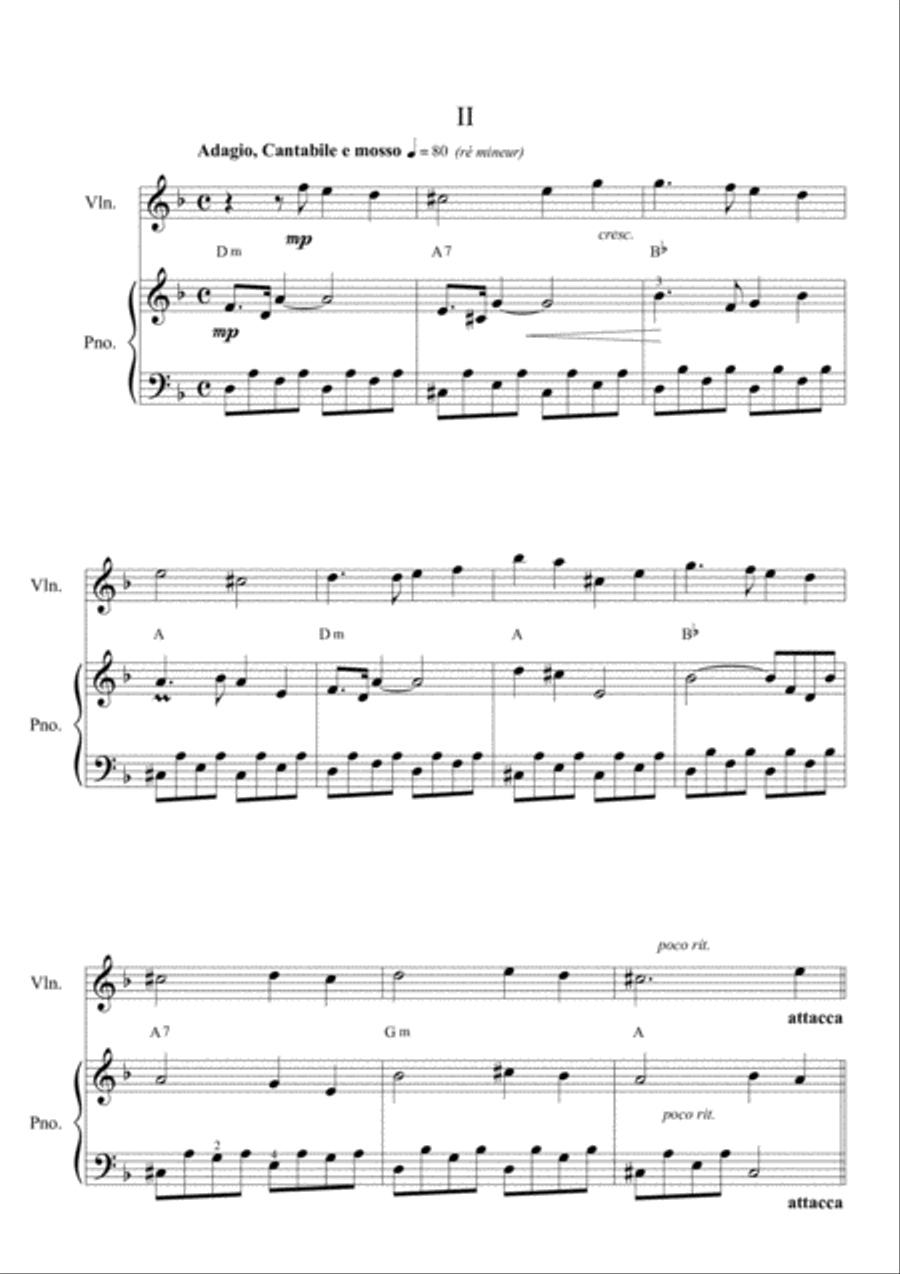 Sonatina for Piano and Violin Violin Solo scores gallery preview page 2