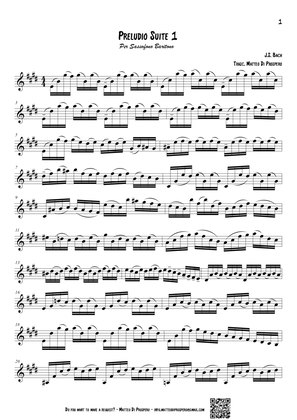 Preludio Suite 1 Bach - Sassofono Baritono