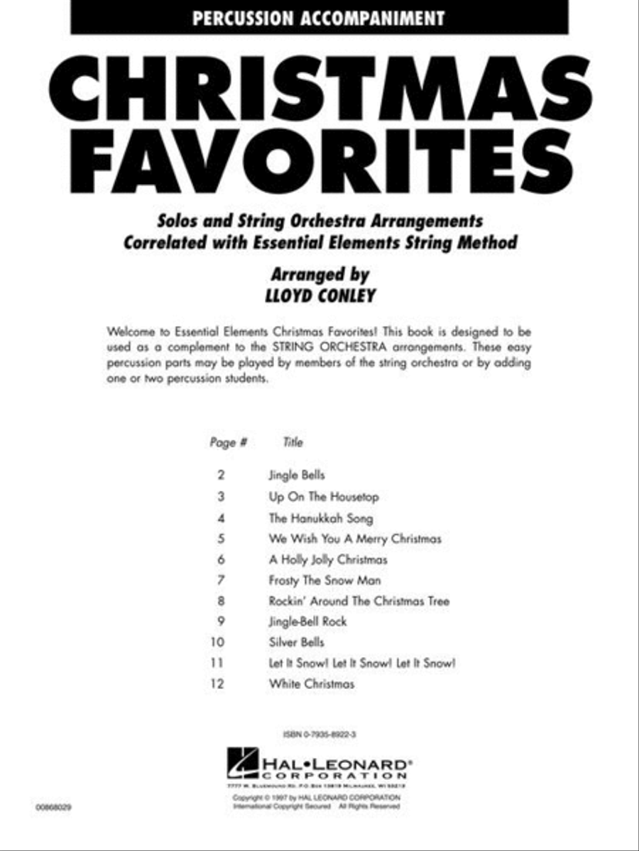 Essential Elements Christmas Favorites for Strings String Orchestra scores gallery preview page 3