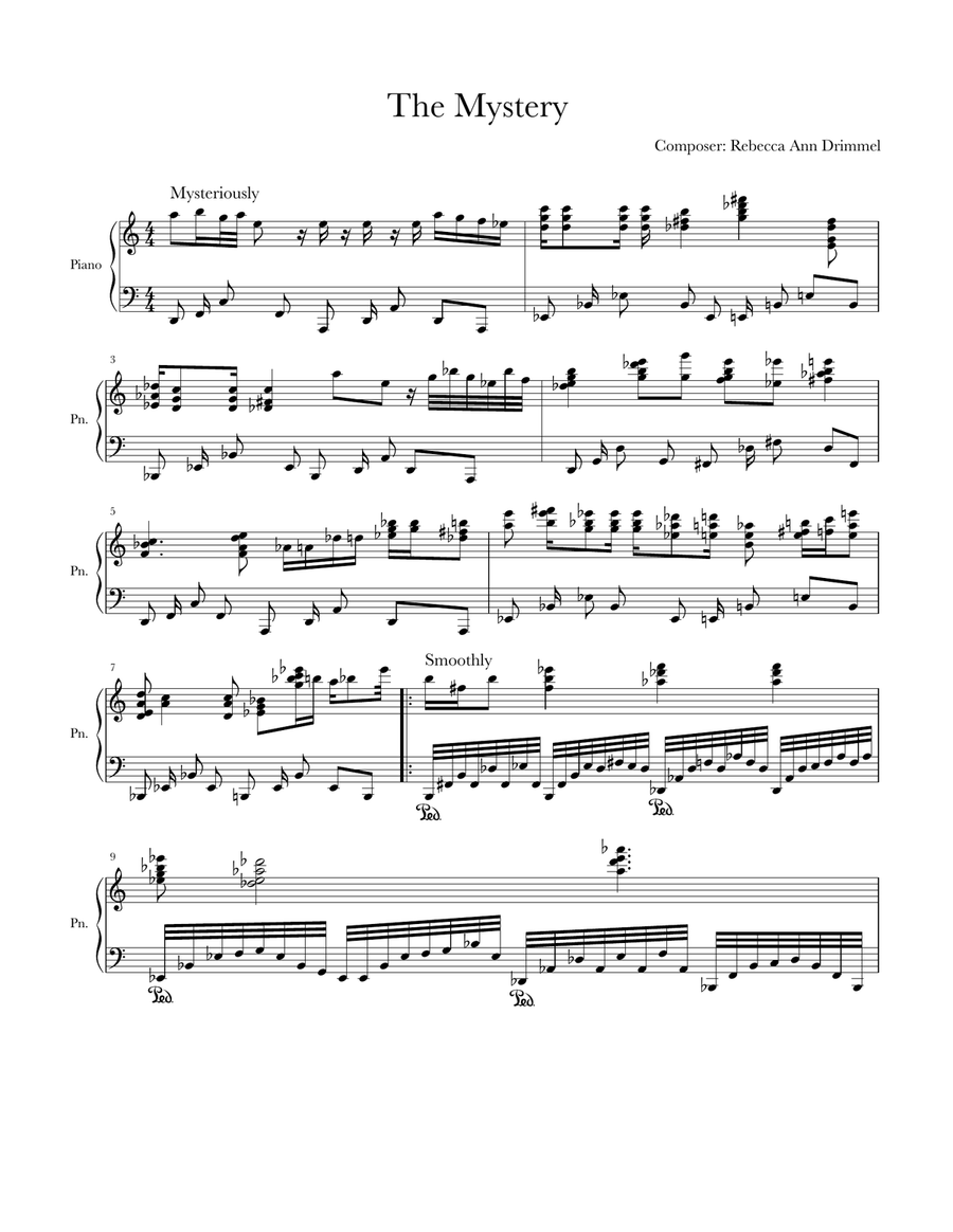The Mystery (Piano Solo) Piano Solo scores gallery preview page 1