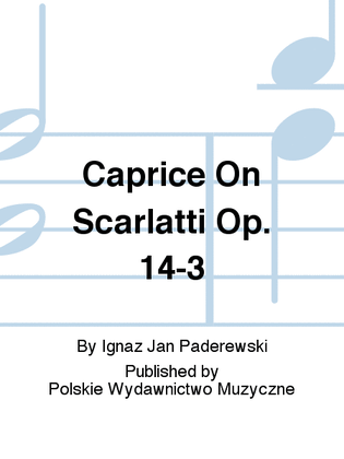 Book cover for Caprice On Scarlatti Op. 14-3