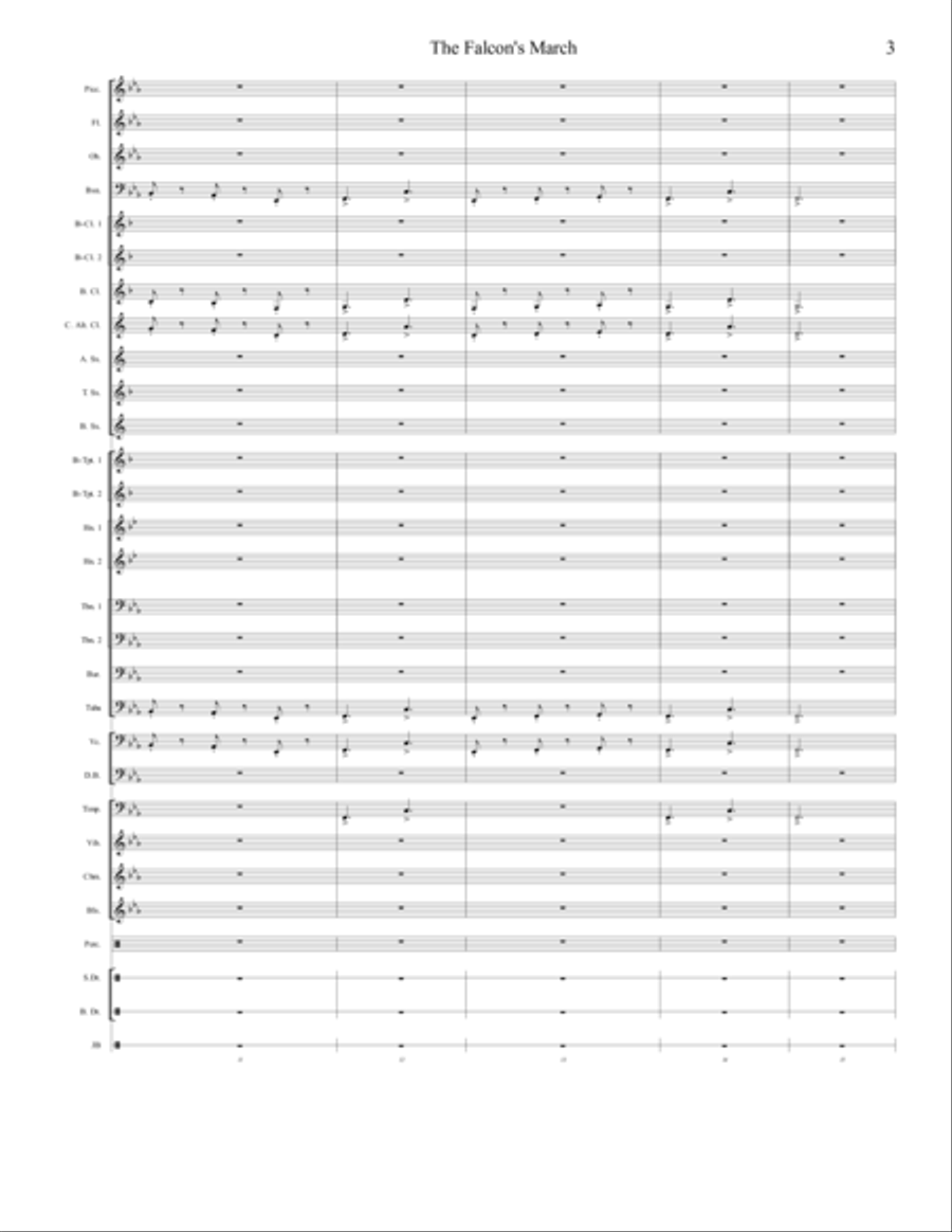 The Falcon's March The Falcon's March Large Ensemble scores gallery preview page 3