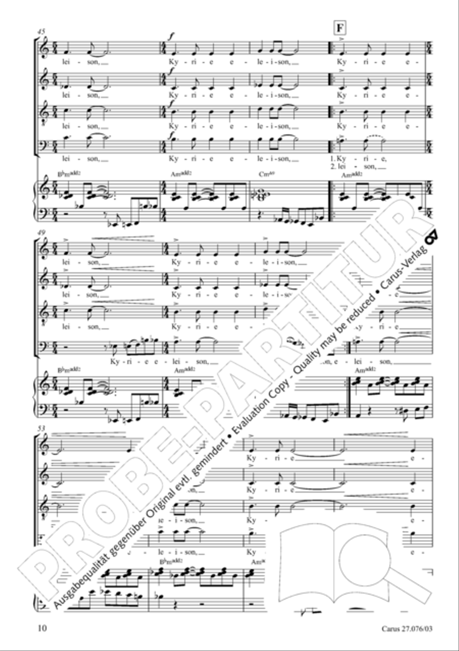 Missa in tempore incerto 4-Part scores gallery preview page 11