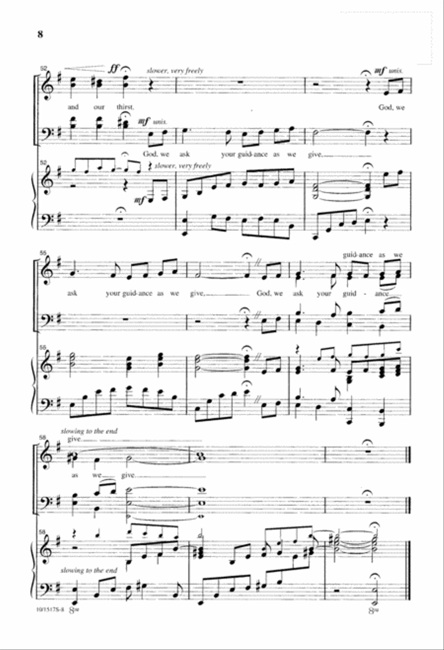 Hunger Cries Hunger Cries 4-Part scores gallery preview page 8