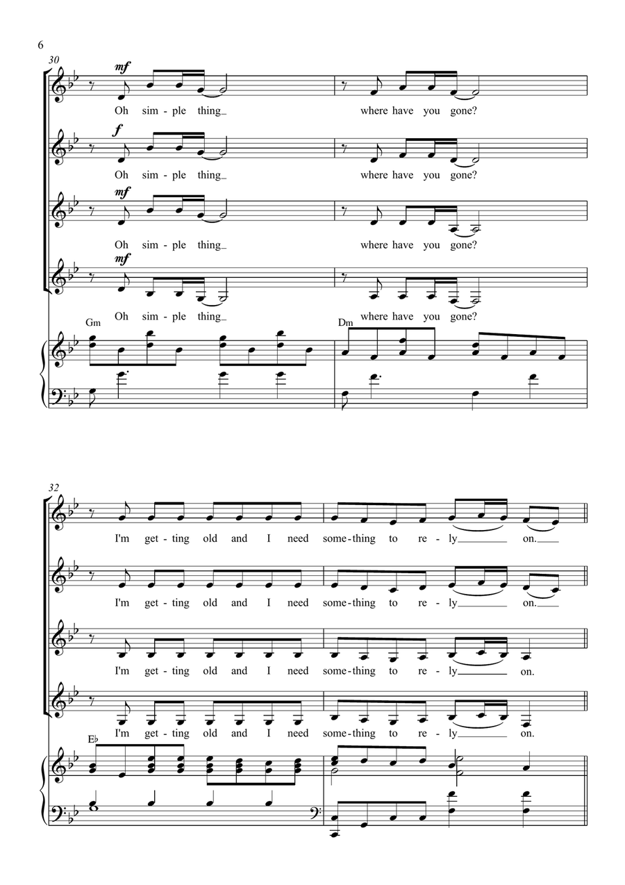 Somewhere Only We Know SSAA scores gallery preview page 6