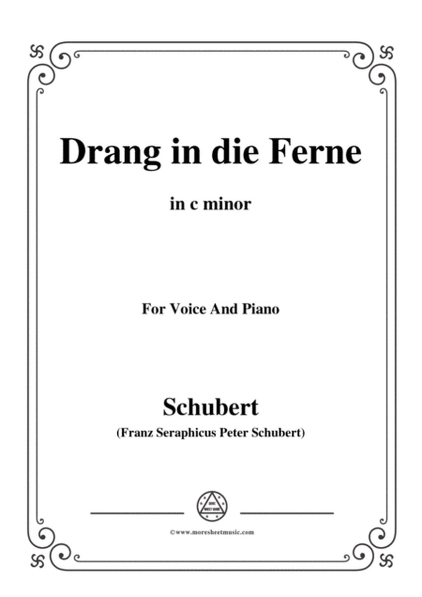 Schubert-Drang in die Ferne,Op.71,in c minor,for Voice&Piano image number null