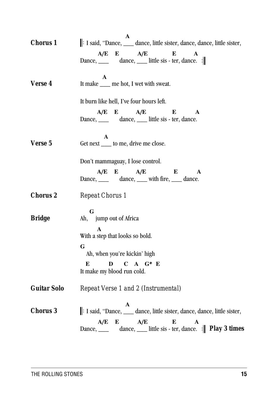 Dance Little Sister Acoustic Guitar scores gallery preview page 2