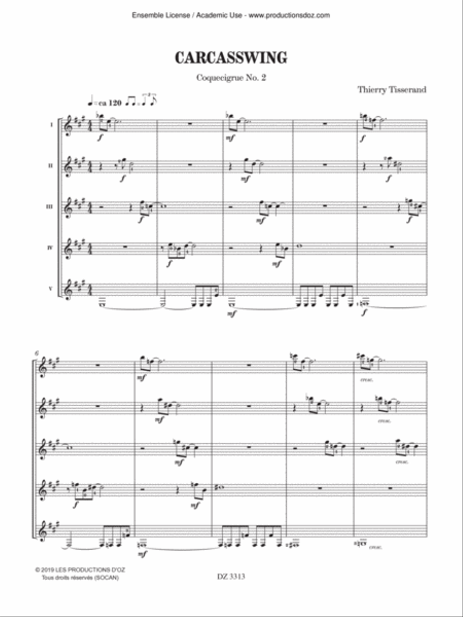 Carcasswing Guitar Ensemble scores gallery preview page 3