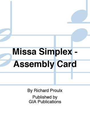 Missa Simplex - Assembly Card