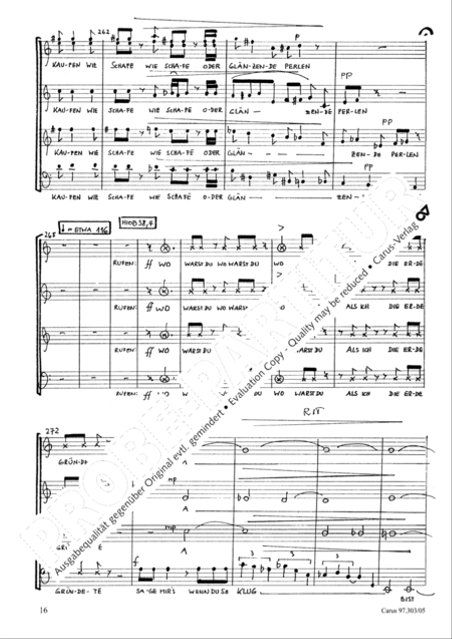 Wir sind ein Teil der Erde ... 1996 4-Part scores gallery preview page 17