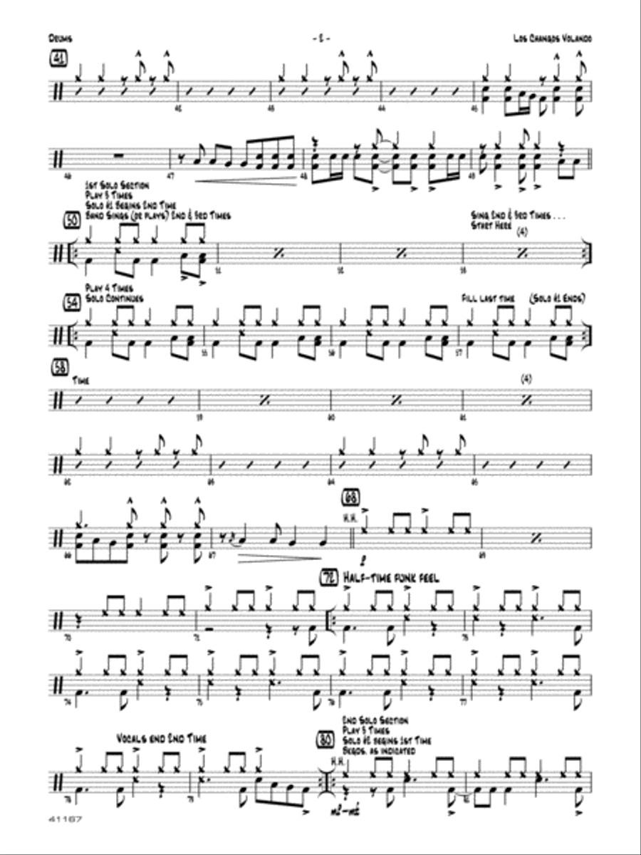 Los changos volando: Drums Jazz Ensemble scores gallery preview page 2
